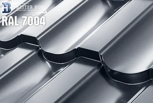 Металлочерепица RAL 7004 глянец
